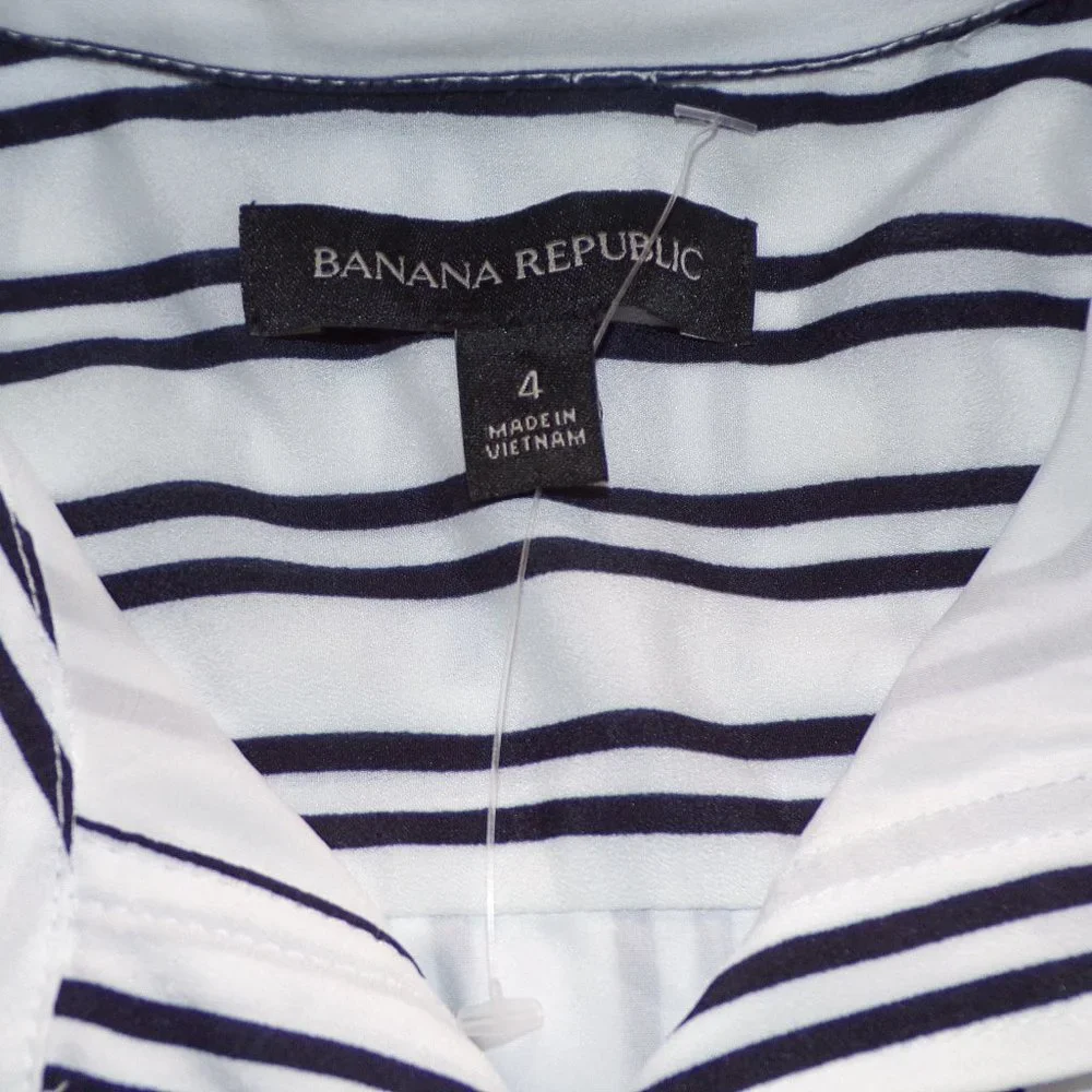 NWOT Banana Republic Striped Maxi Shirt Dress - Picture 6 of 6